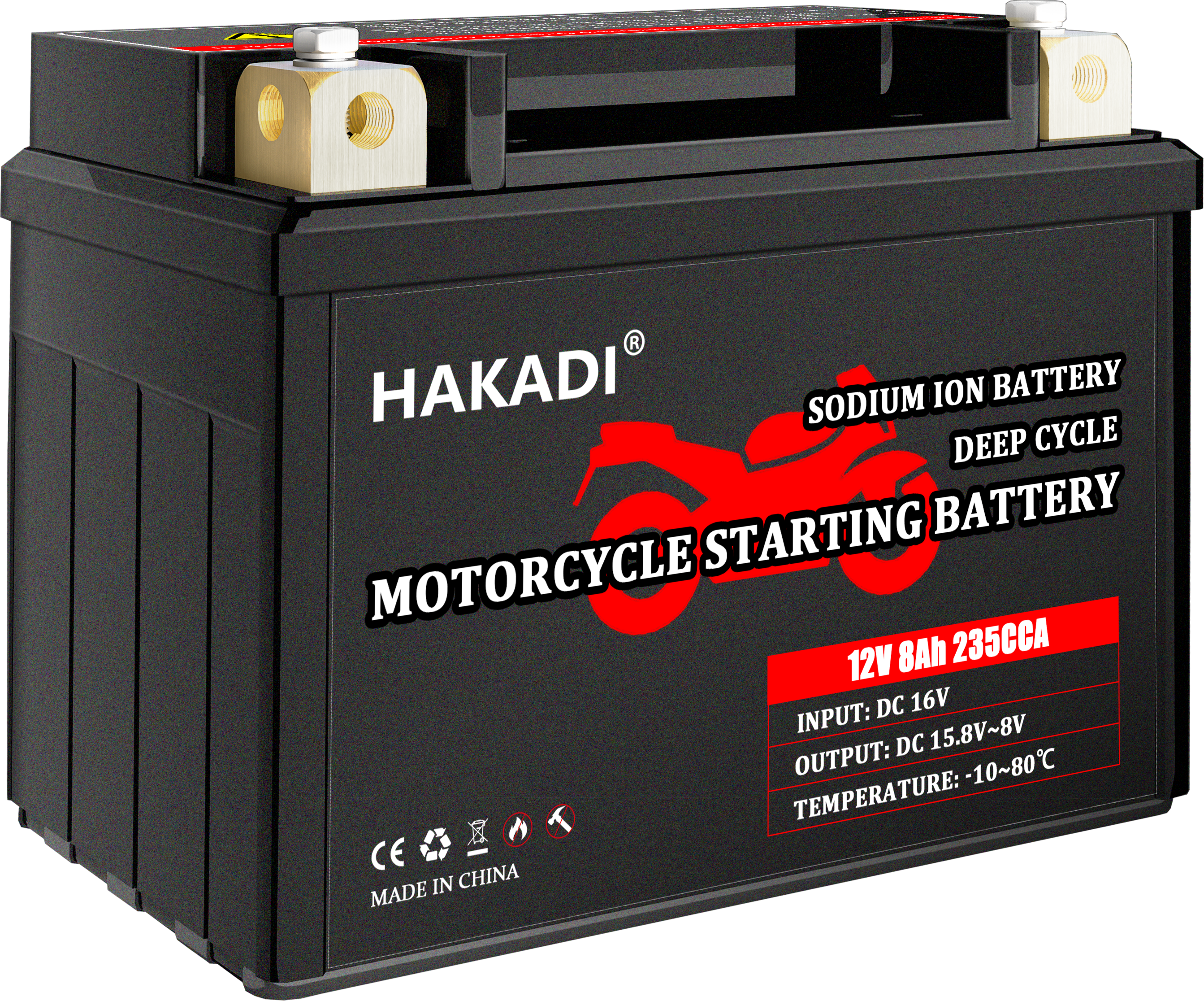 Selian 12V 7.8Ah 235CCA Sodium 18650 Na ion Batteries 3000 Times Motorcycle Starting Sodium-ion Battery Pack