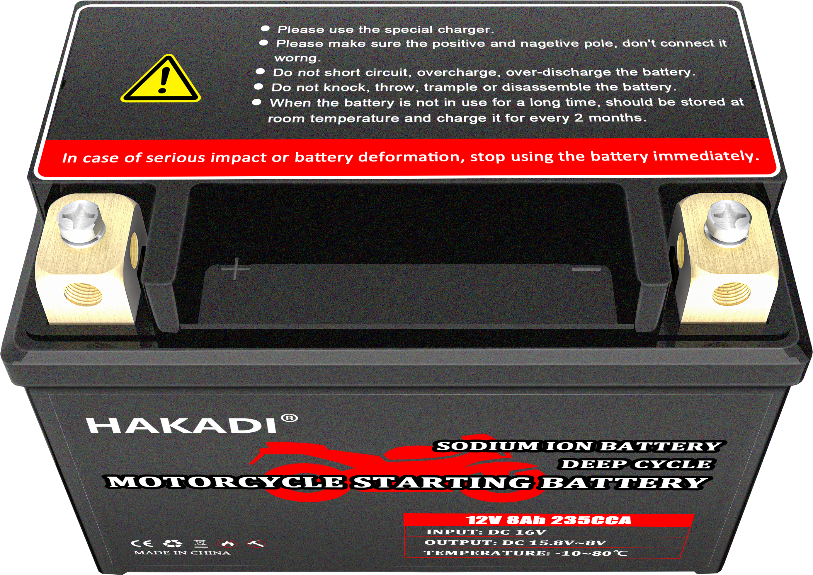 Selian 12V 7.8Ah 235CCA Sodium 18650 Na ion Batteries 3000 Times Motorcycle Starting Sodium-ion Battery Pack