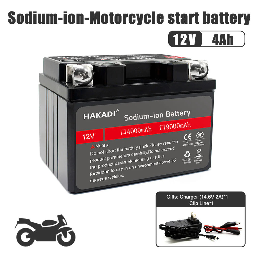 Selian energy 12V 4Ah Sodium-ion Battery Pack For Motorcycle Starter Long Cycle