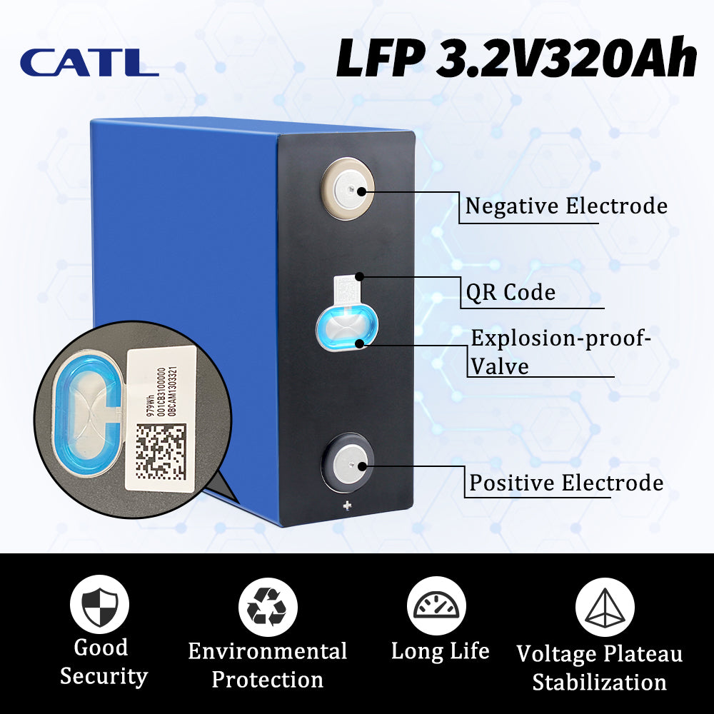 CATL LiFePO4 CATL 3.2V 320Ah Battery 6000+Cycle life Rechargeable Cell