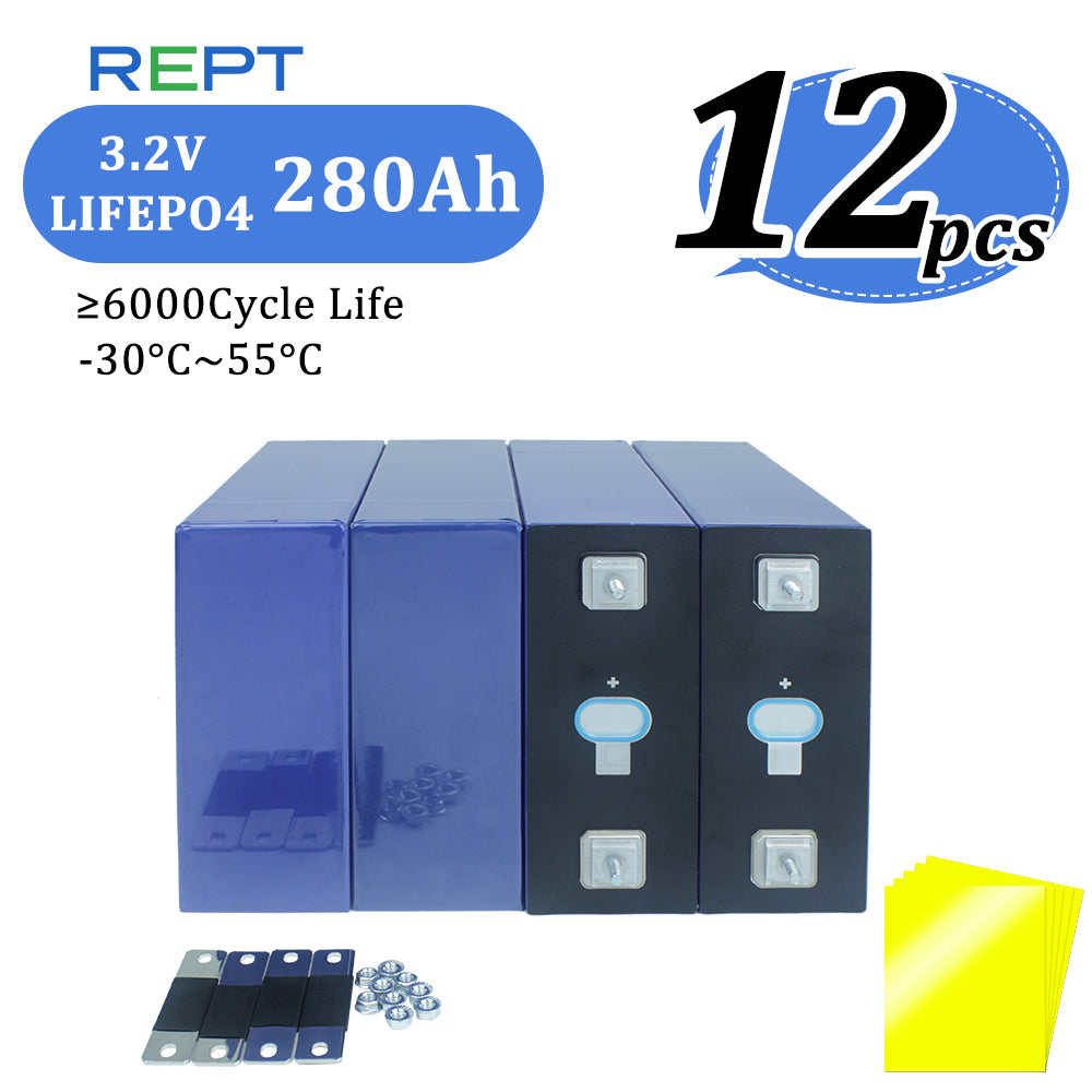 REPT 280AH 3.2V 2024 Grade A REPT  Lifepo4 Prismatic 3.2V 280h battery Cell Power Solar Energy Storage System Battery Pack