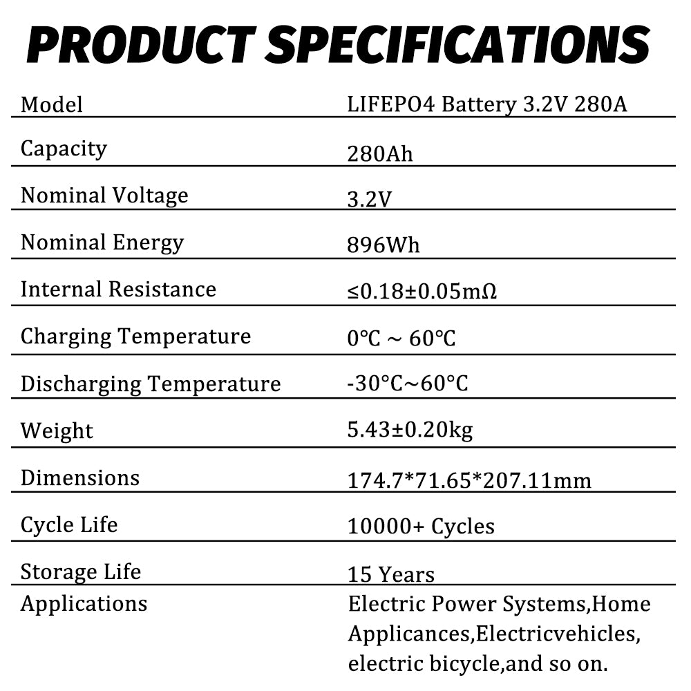 New energy HAICHEN 280AH 3.2v battery for car and home battery with Low Temperature High Discharge for Power System