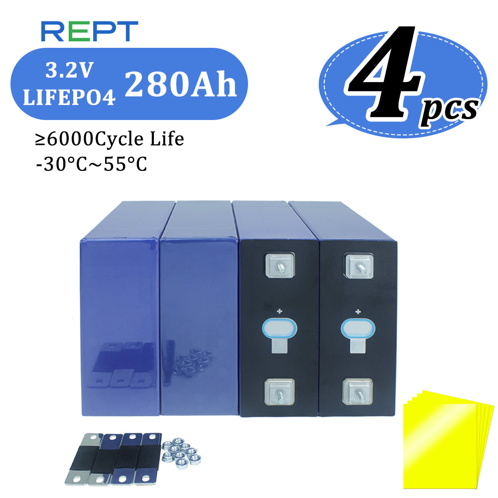 REPT 280AH 3.2V 2024 Grade A REPT  Lifepo4 Prismatic 3.2V 280h battery Cell Power Solar Energy Storage System Battery Pack