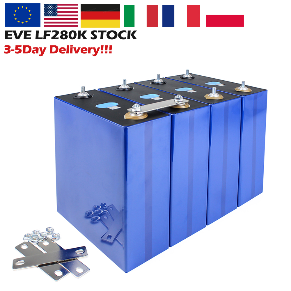 EVE 3.2V 280Ah Lifepo4 CELL Grade A LF280K For Solar Energy storage,Home Solar Energy,DIY Battery Pack