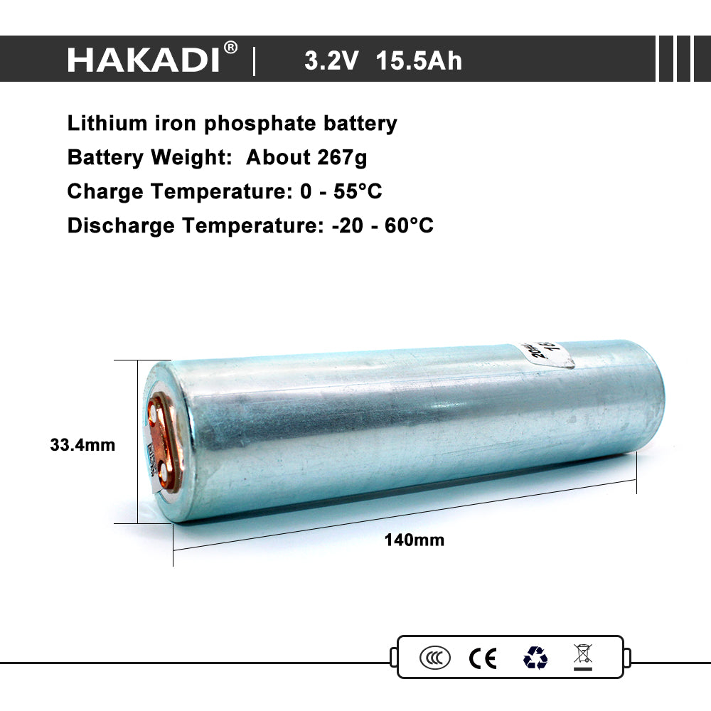 GUOXUAN 33140 Lifepo4 battery 3.2V 15Ah Rechargeable LFP cylindrical Deep Cycle Cell