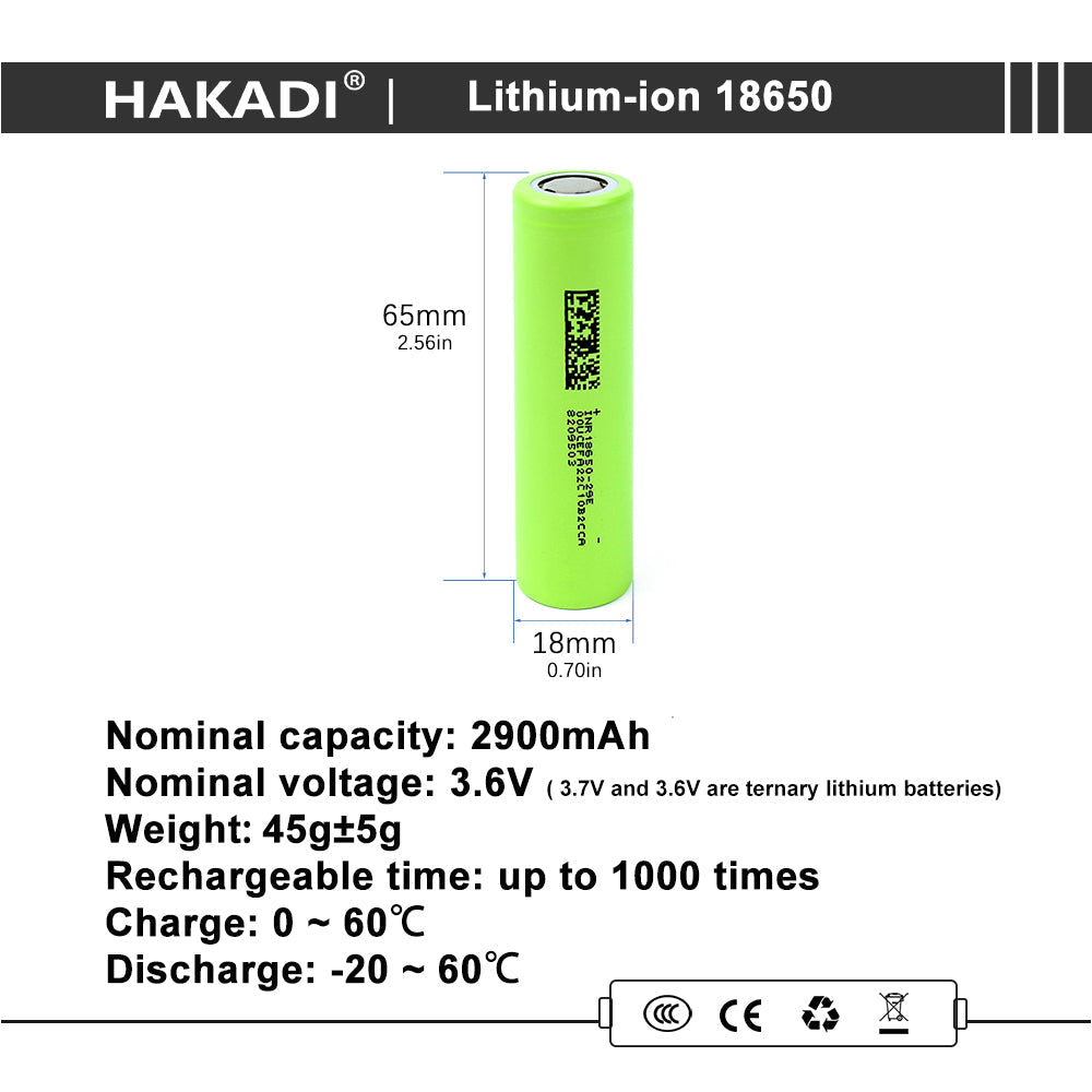 Selian 18650 3.7V 2900mAh Rechargeable Lithium-Ion Battery For Flashlight Electric Bicycle Laser Pointer 3C-5C High Power Discharge