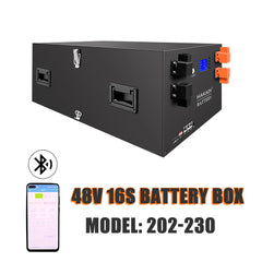 48V 16S LiFePo4 Battery BOX With Bluetooth 200A BMS Server Rack For Power Storage,Home Solar Energy,Marine Boat