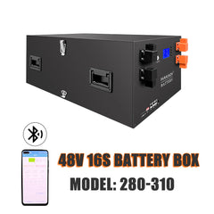 48V-51.2V Server Rack Fully Assembled Lifepo4 Battery Pack 10-15Kwh 16S LFP Battery 200A BMS For Home Power,Solar Energy,RV, PV,Boat