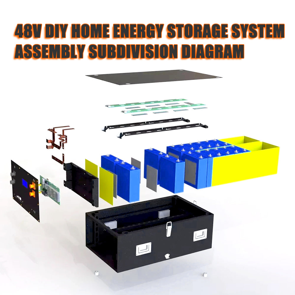 48V-51.2V Server Rack Fully Assembled Lifepo4 Battery Pack 10-15Kwh 16S LFP Battery 200A BMS For Home Power,Solar Energy,RV, PV,Boat