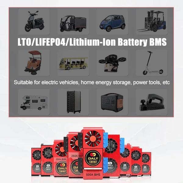 Selian DALY Smart LiFePO4 Battery BMS 4S 8S 16S 24S 12V 24V 48V 72V with Bluetooth WiFi