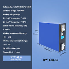 Lishen 3.2V 202Ah Lifepo4 CELL Battery New For RV EV Home Solar Energy Storage System