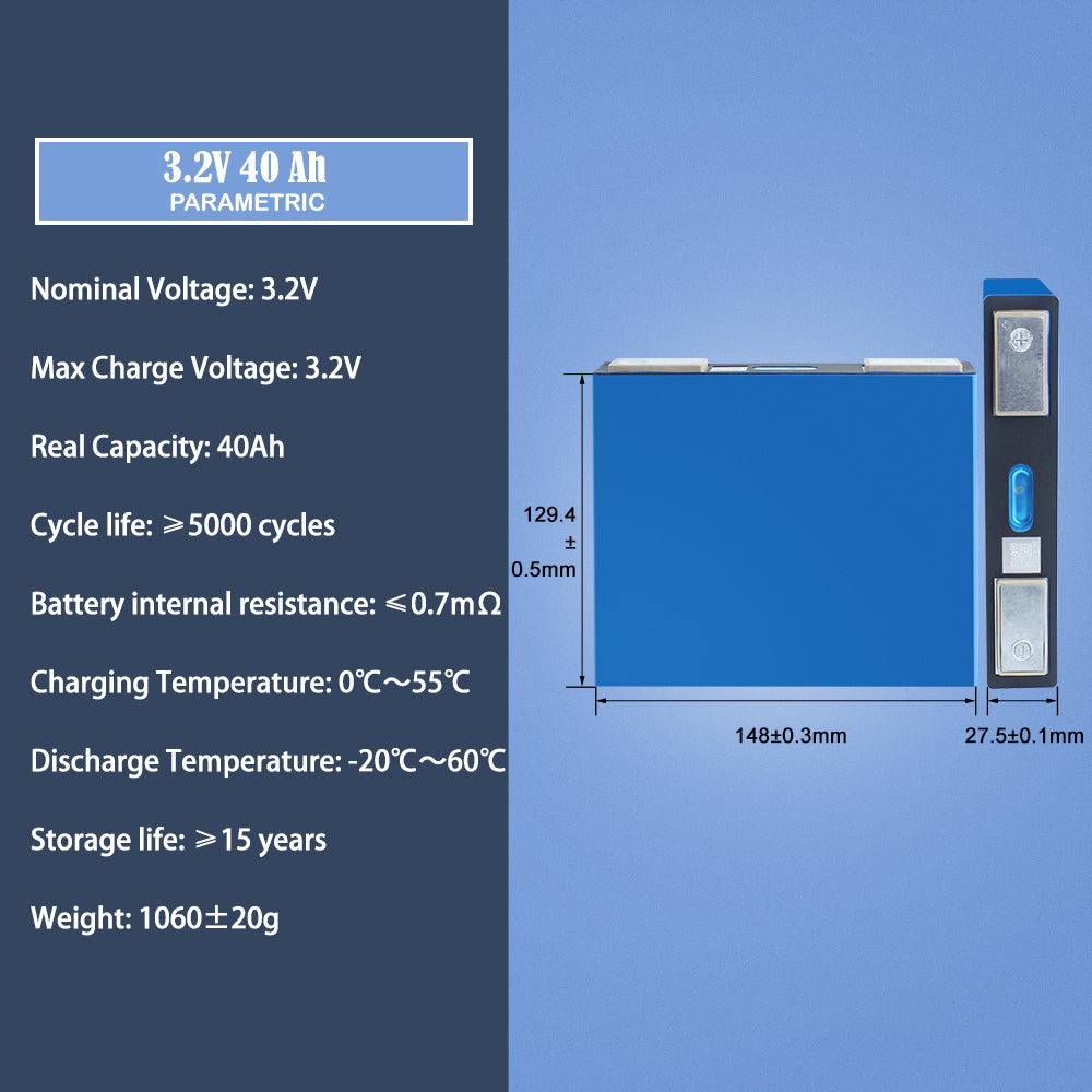 Lishen 3.2V 40Ah Lifepo4 CELL New For DIY 12V24V pack for EV