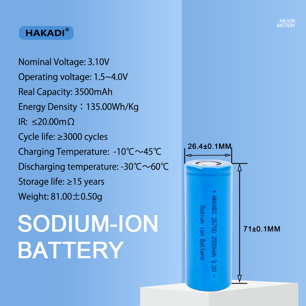 26700 3V 3500mah Rechargeable NA Cell Cycle Life 3000+ For E-bike Power Tools