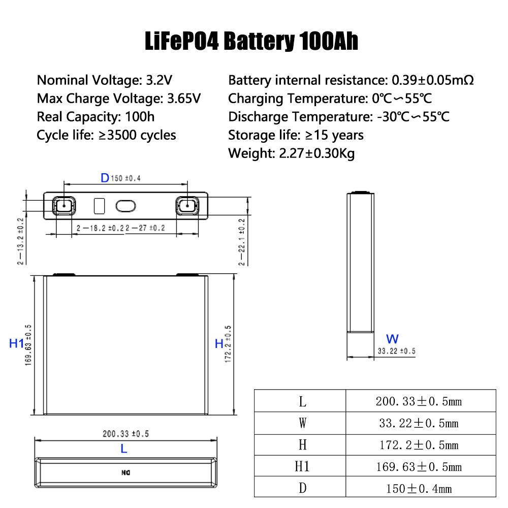 3.2V CATL A Grade Deep Cycle 4000 Times Lifepo4 Cells 100Ah EV Solar Storage System 3.2v Solar Panel Battery