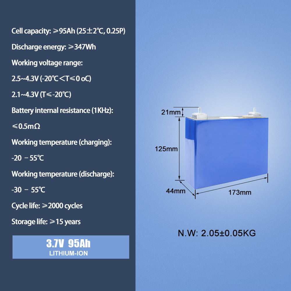 CATL Lithium Ion Battery Rechargeable 3.7V  95Ah NMC Battery For Electric Vehicles 95Ah NMC Cells