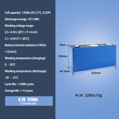 Catl 3.7v 129ah Nmc Lithium Ion Batteries 3.7v Rechargeable 129ah For Electric Vehicles Electric Pallet Batteries