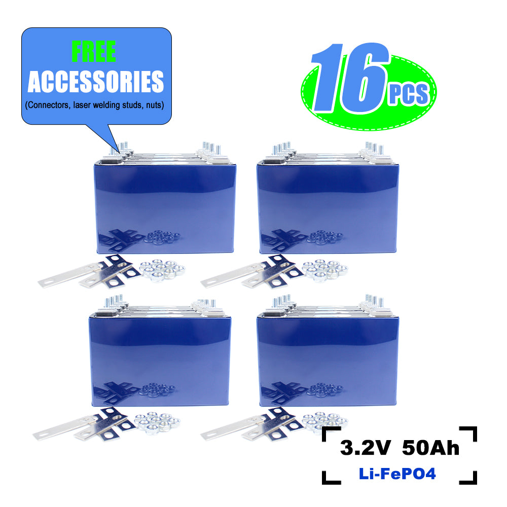 REPT NEW lifepo4 Battery Cells 50Ah 4000 Cycle 3.2V Rechargeable Battery for High Power Application lifepo4 50AH