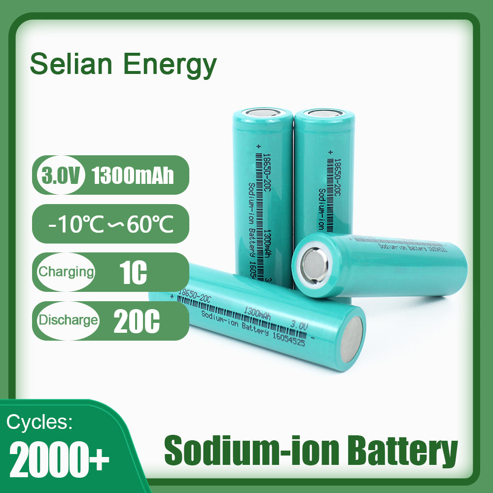 18650 Sodium-ion Rechargeable 3V 1300mah-20C High Rate Discharge Batteries 4-40PCS For DIY Power Tool E-bike Scooter Solar