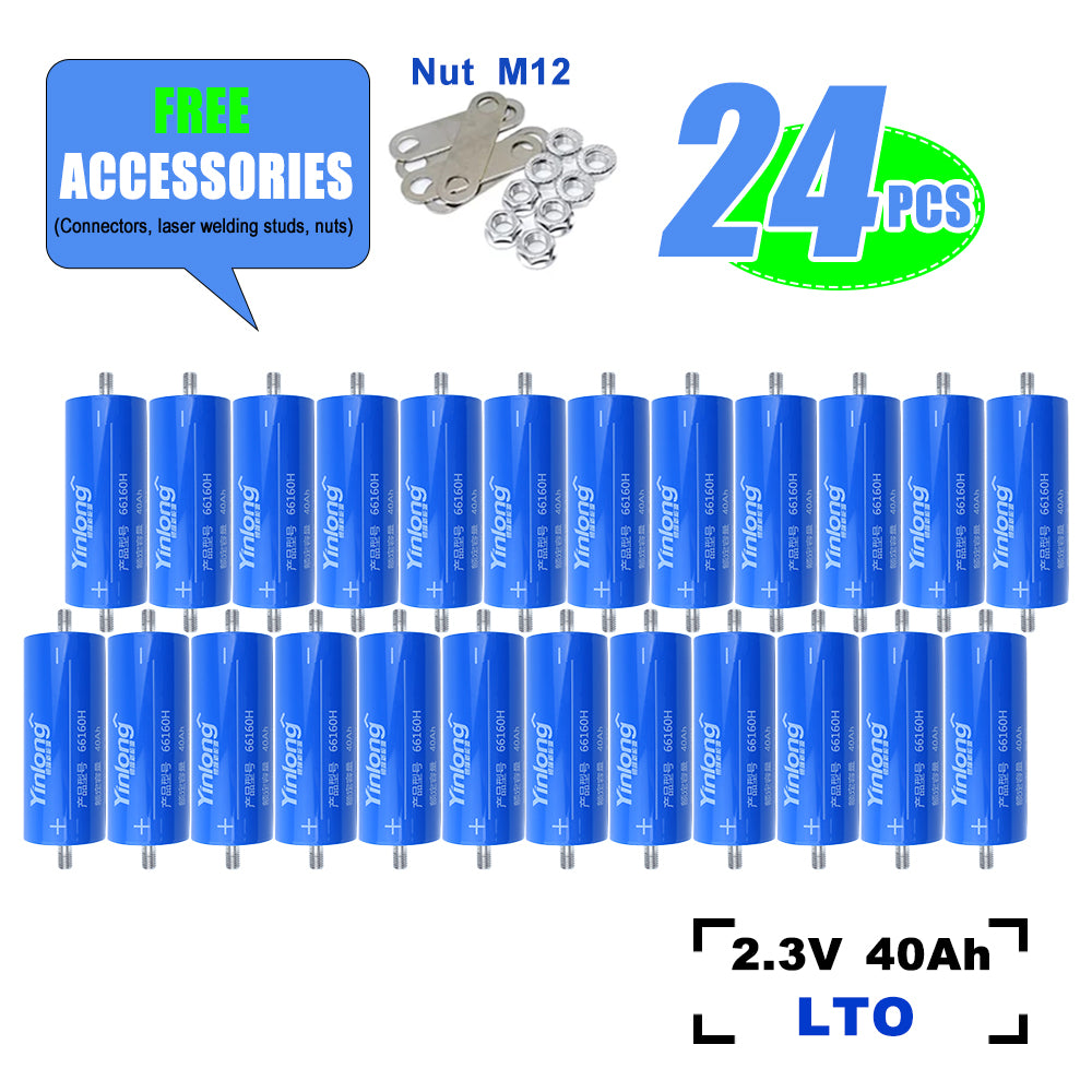 Yinlong LTO Battery 40Ah 2.3V 40Ah yinglong 66160 10C Discharge Lithium Titanate Battery