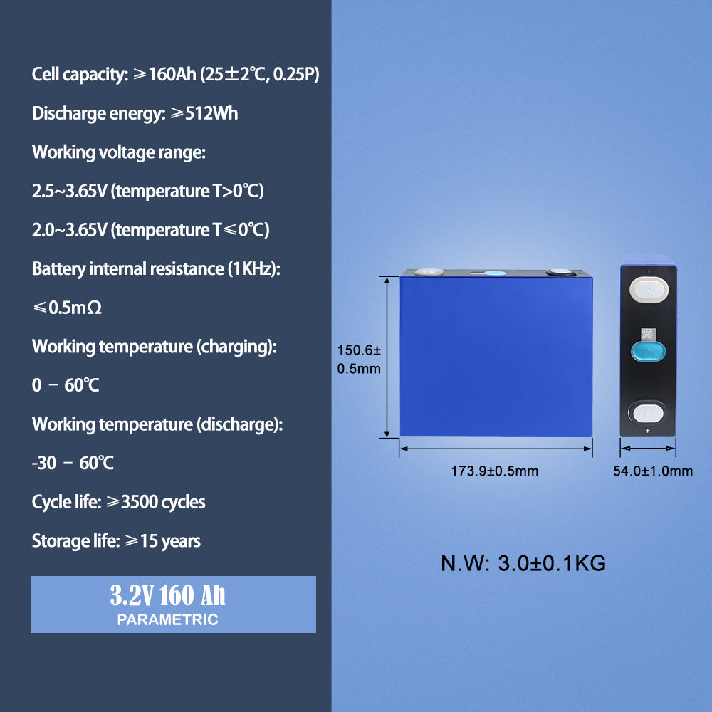 EVE 3.2V 160Ah Lifepo4 CELL Grade A 3.2V Lifepo4 Lithium Ion Battery Cells