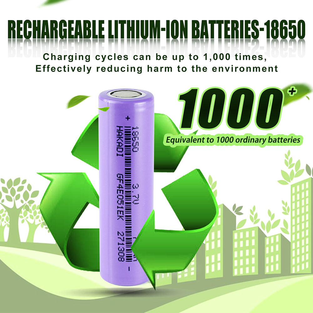 Grade A Long Cycle Rechargeable 3.7v Lithium-ion Batteries 18650 2000 mAh Battery